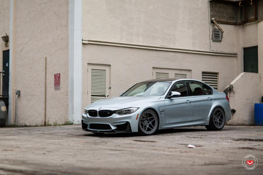 BMW M3 Sedan in Silverstone Metallic on Vossen Wheels (LC-104) '2016